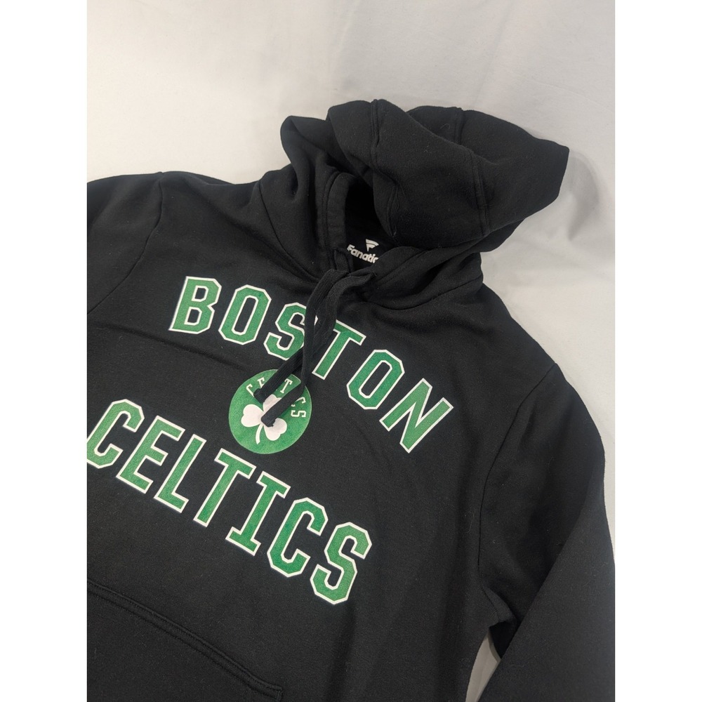 Boston Celtics Fanatics Small Pullover Hoodie Sweatshirt Black Hooded Sweatshirt